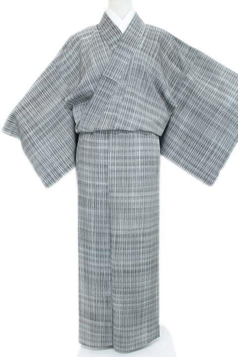 【高島屋】誂え　手描き友禅【ロウケツ染】　モダンコーデに　新品のお着物です 特選の夏キモノ》 手描き友禅【ロウケツ染】 夏のモダンコーデに 新品
