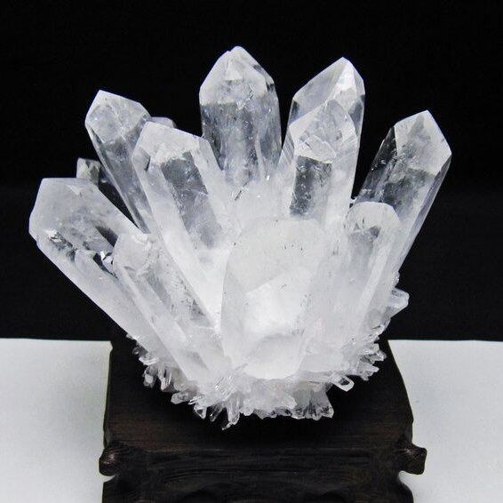 水晶 クラスター 水晶 原石 台座付属 一点物 おまかせ便 182-8606