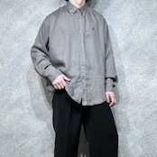 linen button down shirt gray