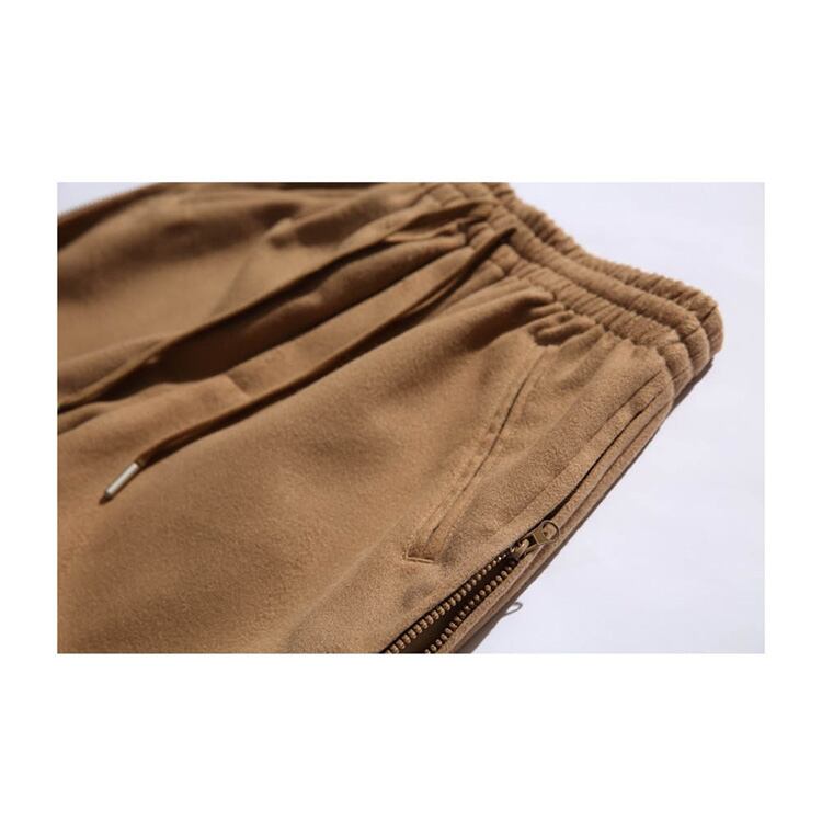 ★THICK ZIPPER STRAIGHT CASUAL PANTS　　　24330