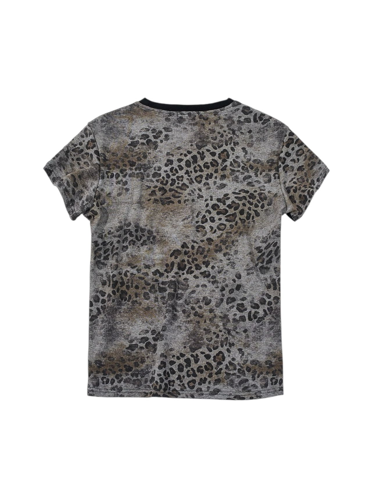【STARTEXCEEDEND】Leopard Contrast Panel Tee