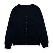 カシミヤ100% RICH MIX リッチミックス ニット カーディガン M/ブラック レディース