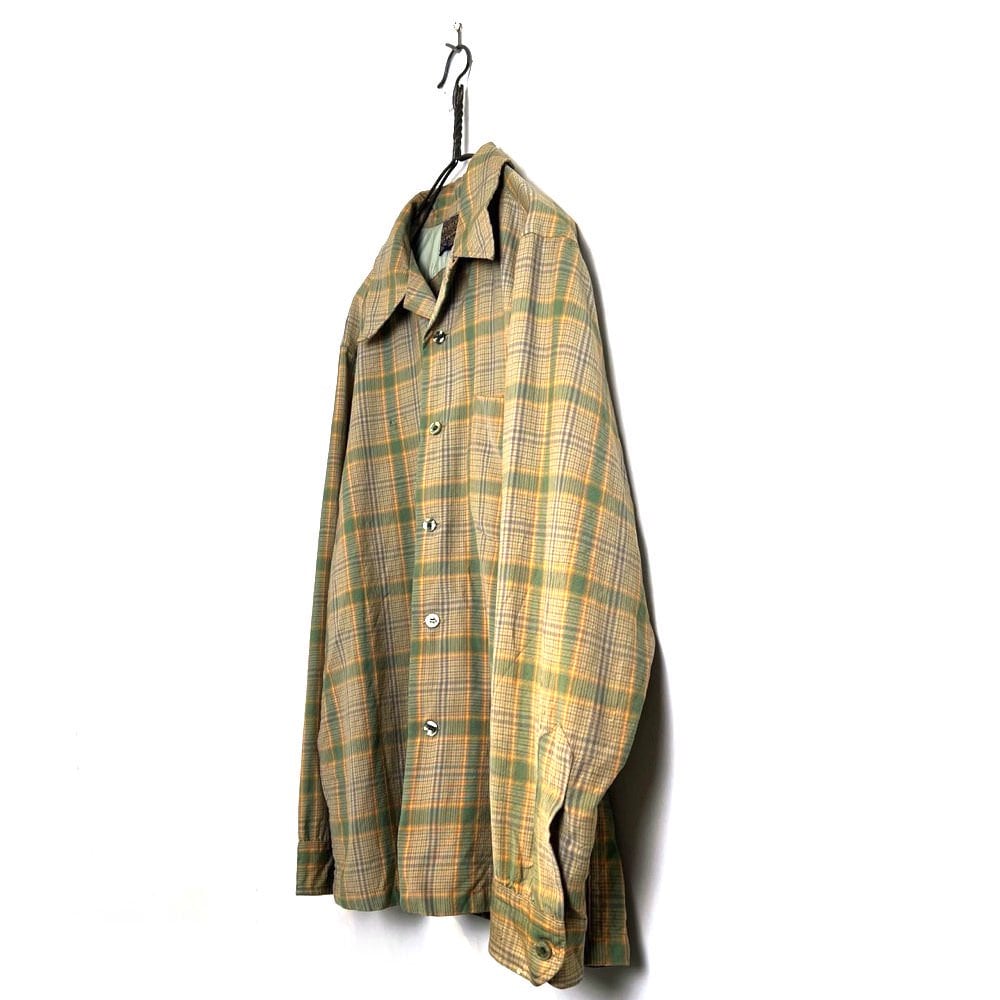 Pendleton [PENDLETON] vintage open collar wool shirt [1970s