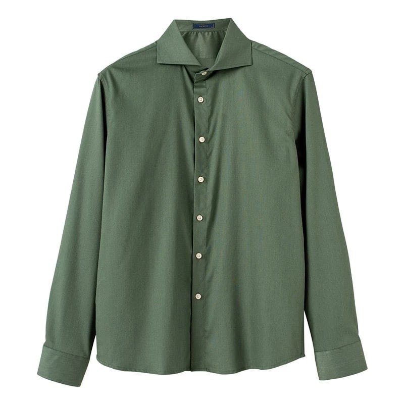 ワイドカラーカジュアルシャツ