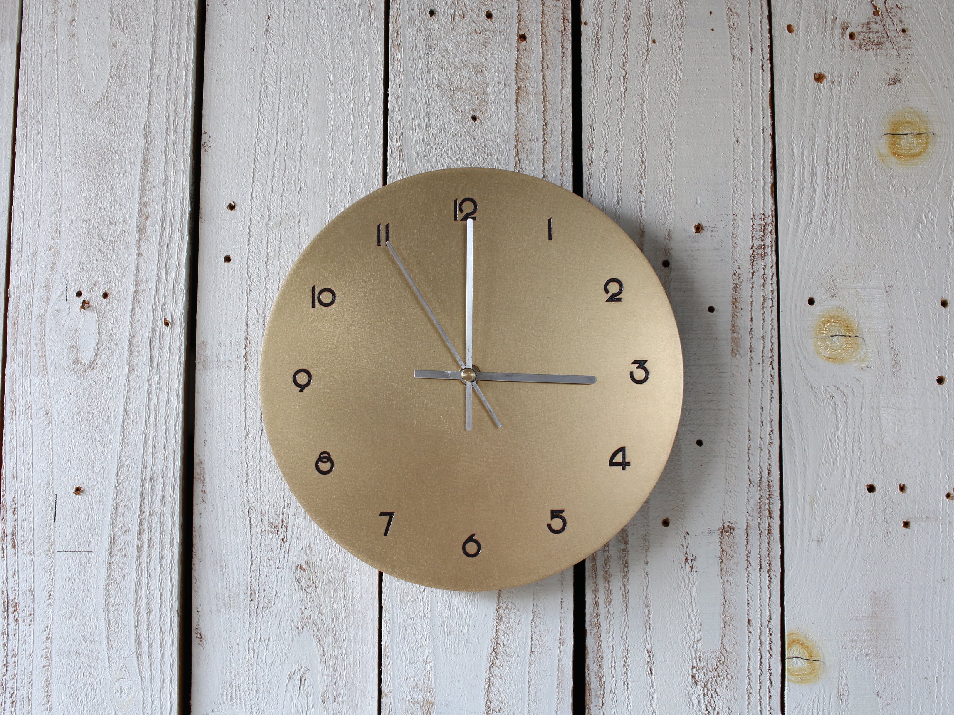 真鍮時計（エッチング浮文字） Mサイズ（22センチ） | sunny side