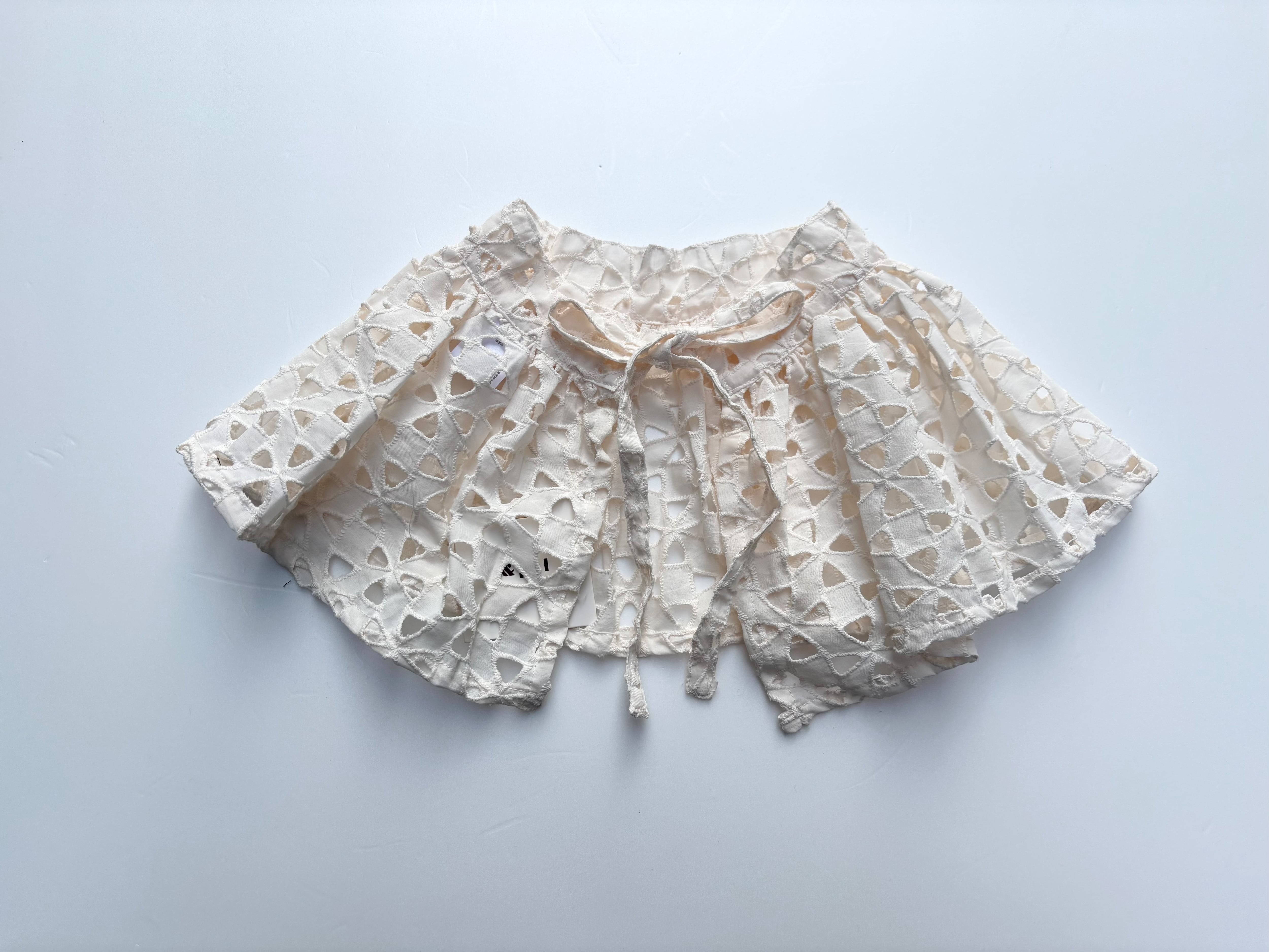 vintage レース編みエプロン アイボリー ハンドメイド 26SS】&PAL(アンドパル)レースエプロン アイボリー(free size