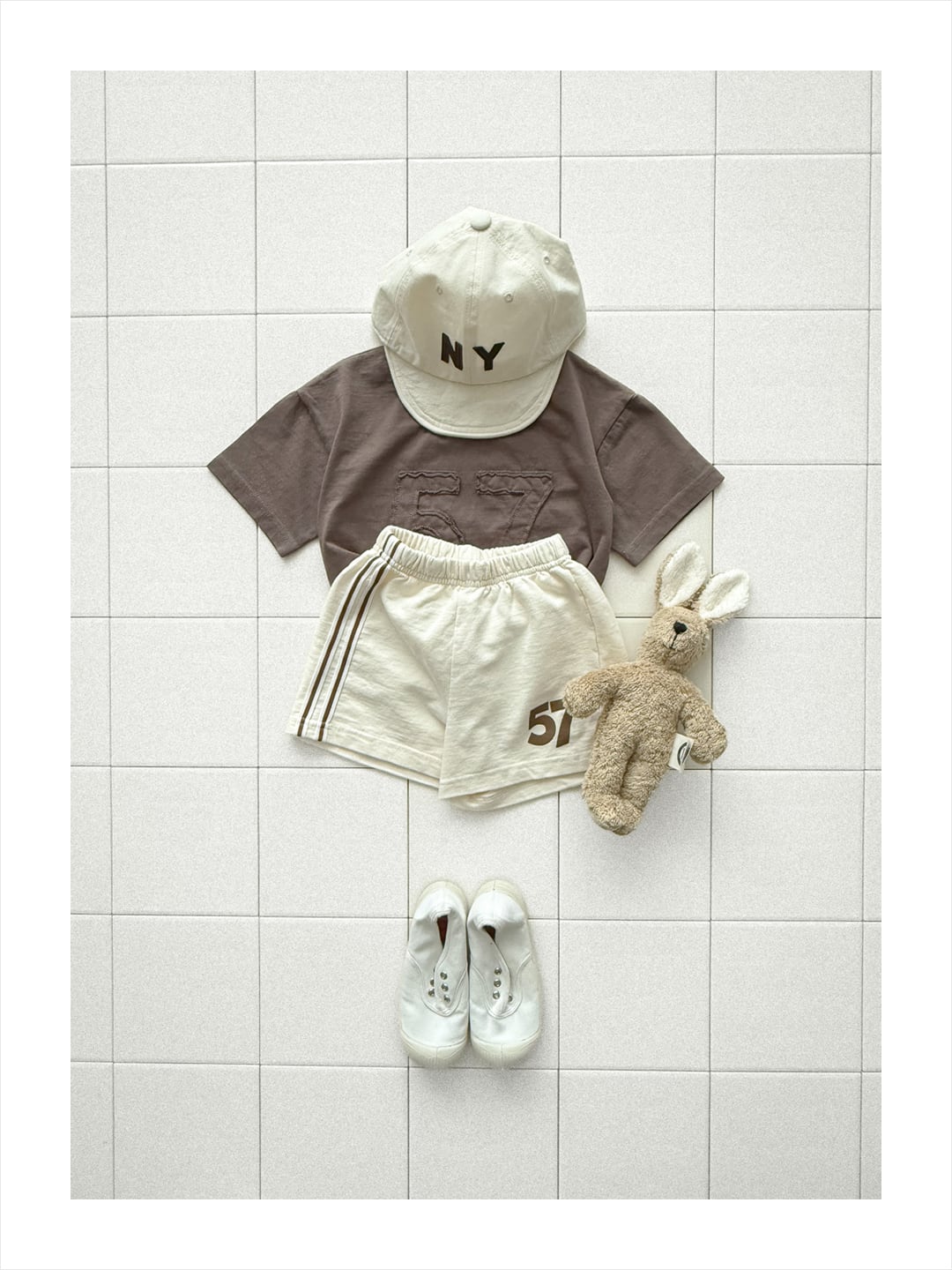 number patch tee【onu】※6月上旬〜6月中旬発送予定 | UNEM.BEBE