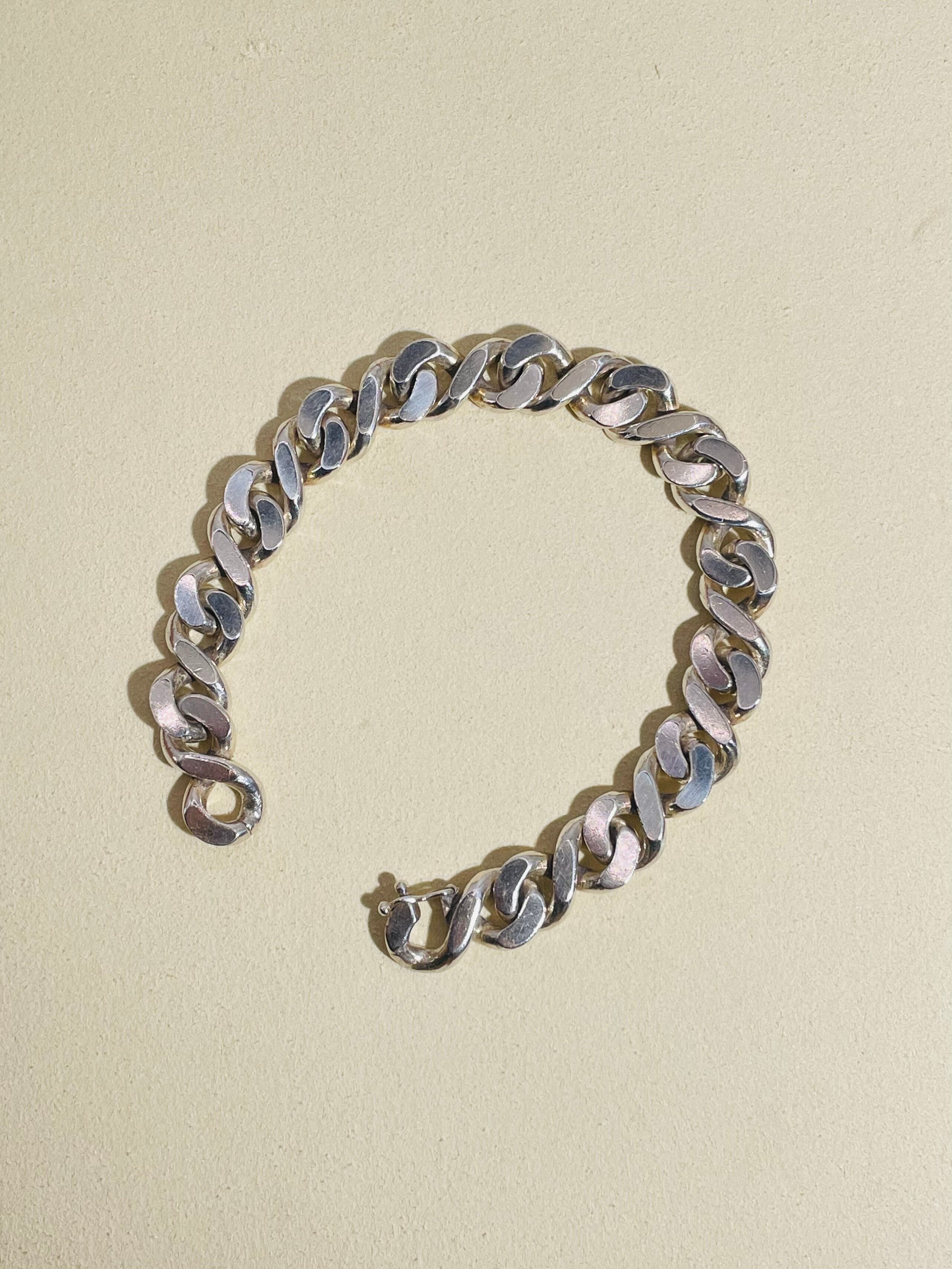 Flat Infinity Chain Bracelet -Italy-