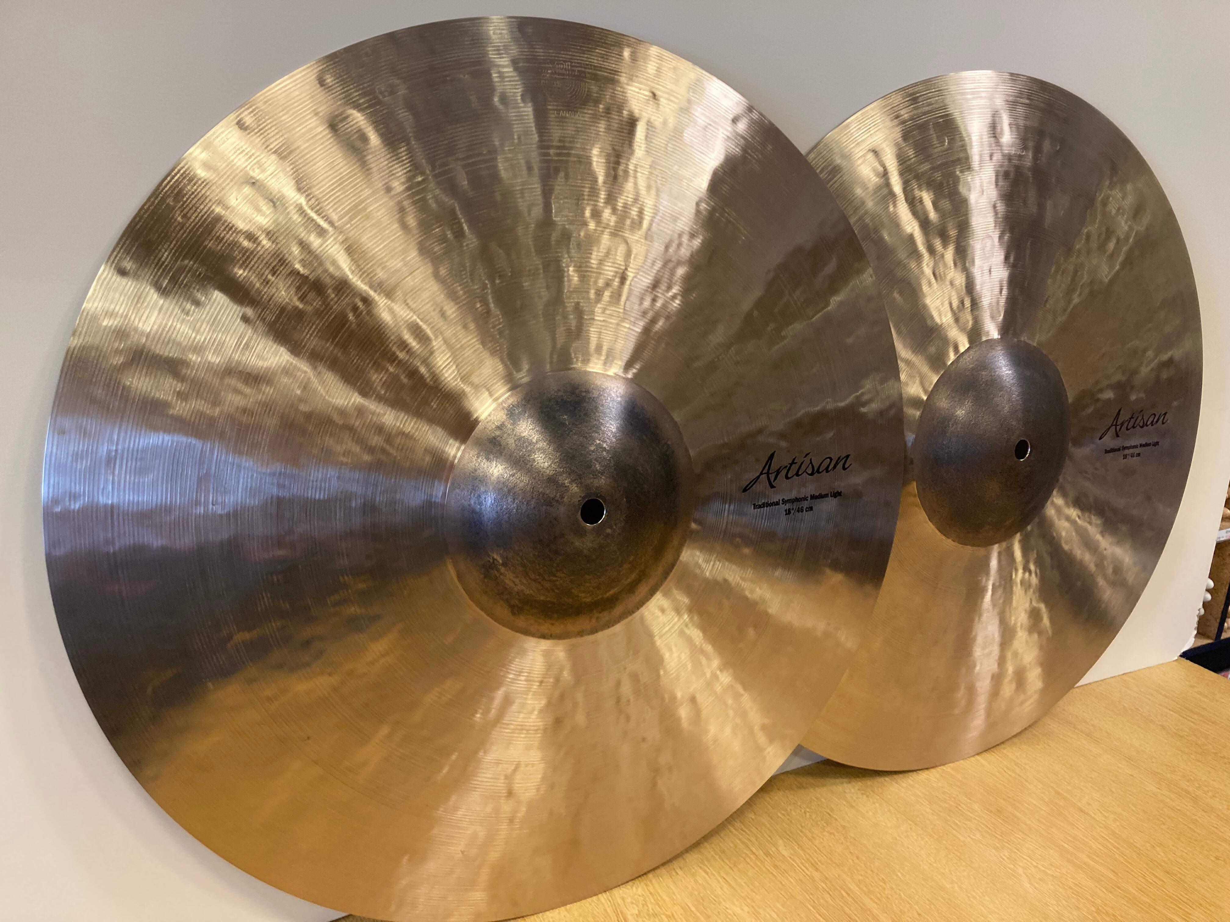 コンサートシンバル　Symphonic　Traditional　SABIAN　Artisan　18インチ　SABIAN　ペア　VL-18ASML　ML