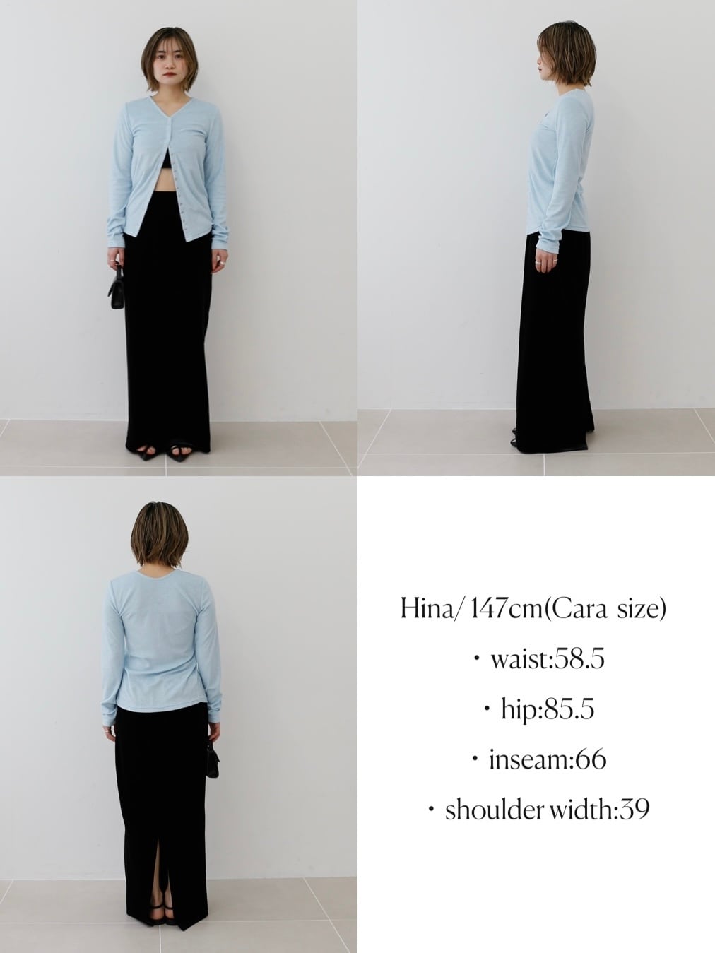 【極上の肌触り】アイリーンフィッシャー XL ロングカーディガン 水色 テンセル 洗える／アンサンブル可能】シアースストライプカーディガン