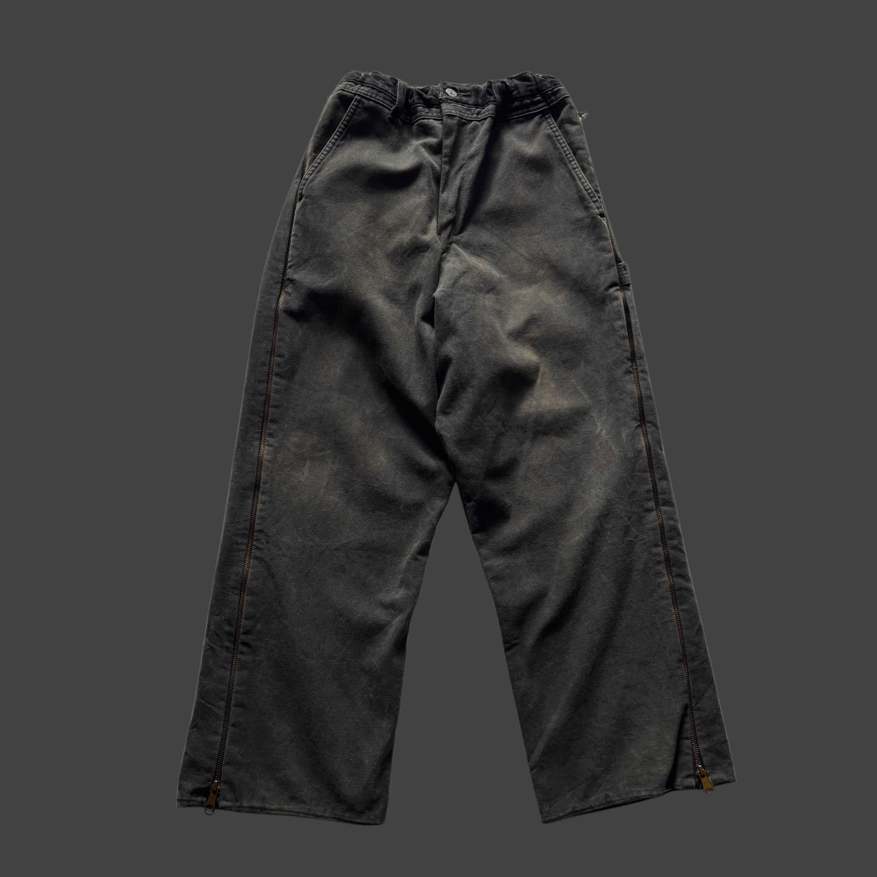 DUCK SIDE ZIP TROUSERS – FADED BLACK