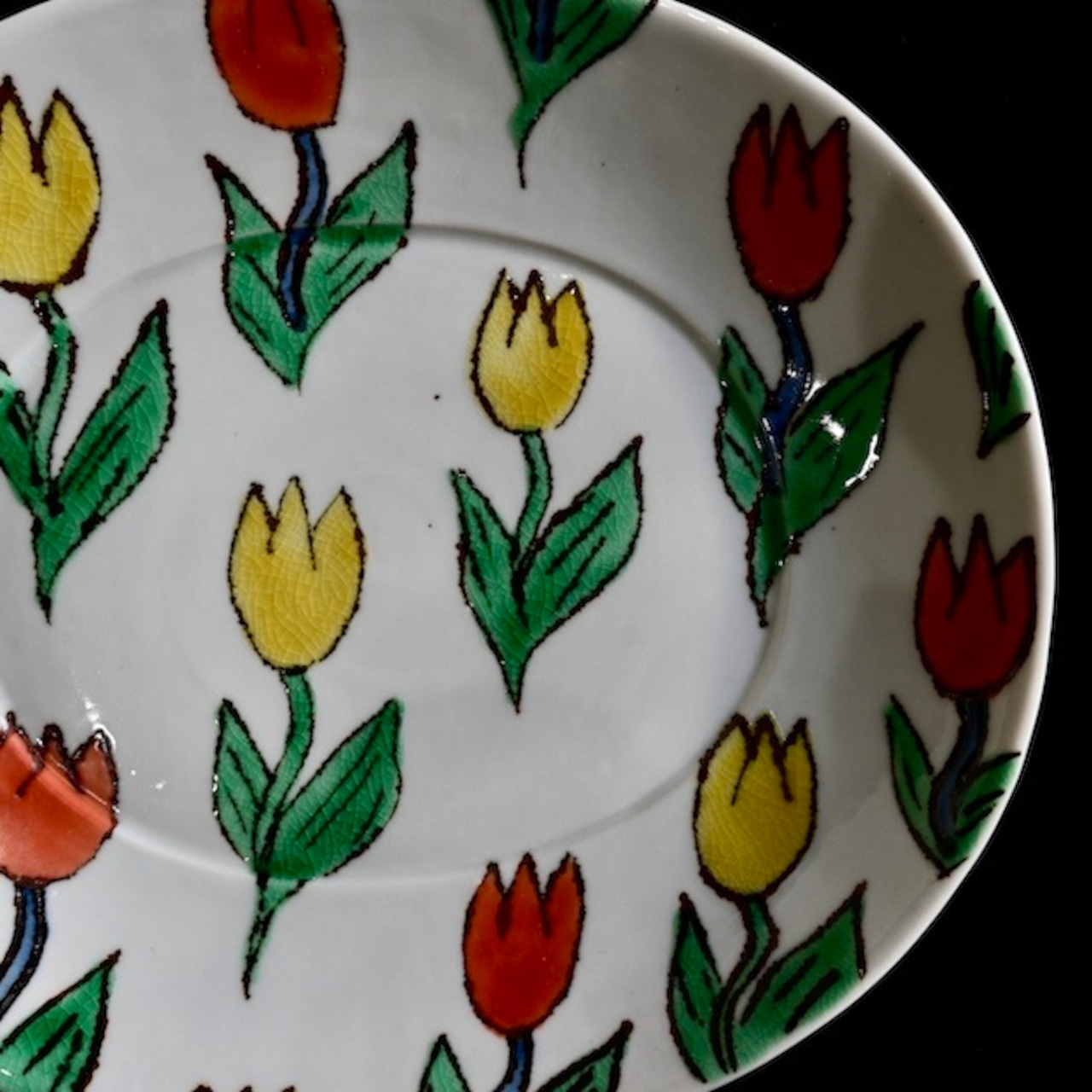 村田菜穂美作 楕円リムプレート「チューリップ」/ 2104130001543