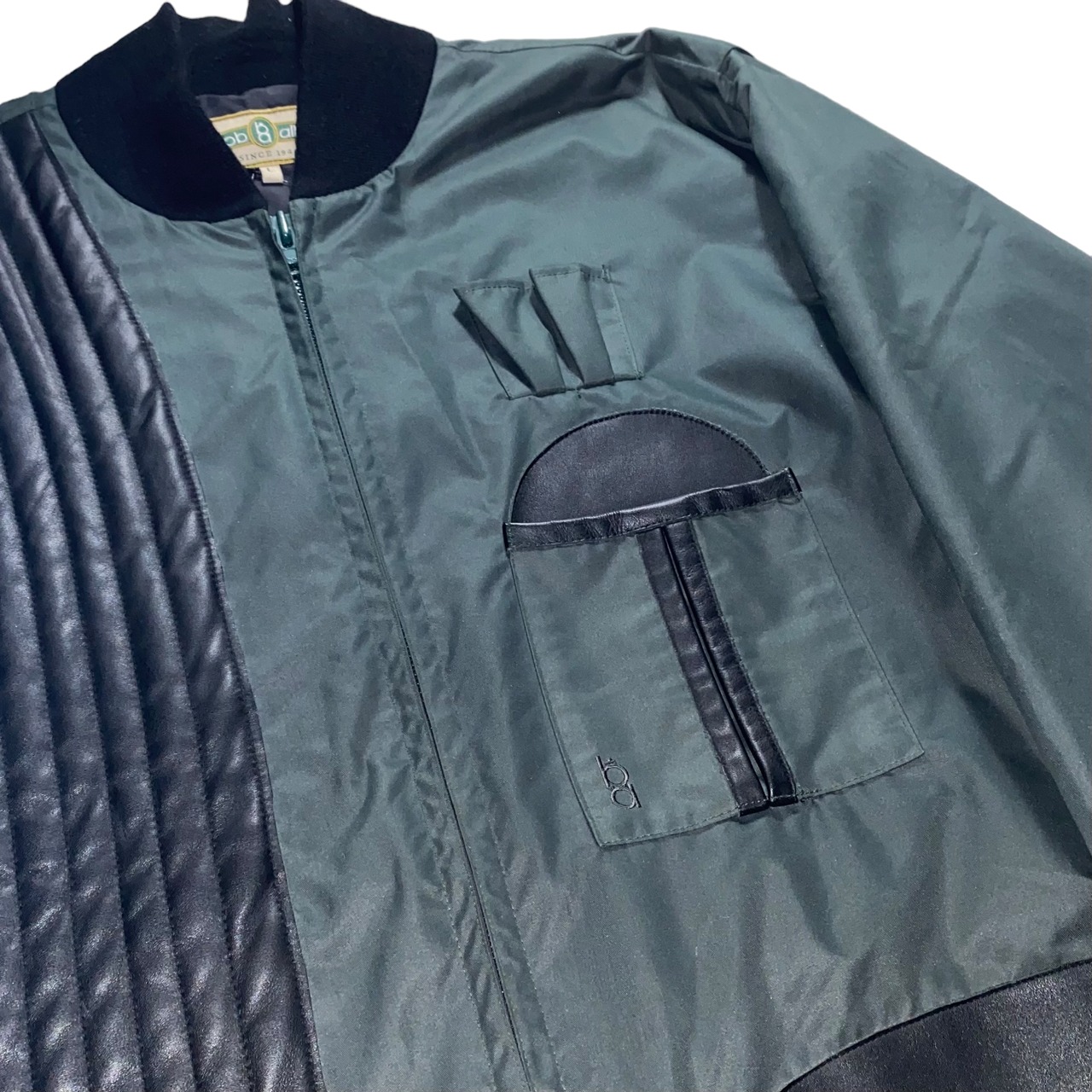 BOB ALLEN leather switching shooting jacket