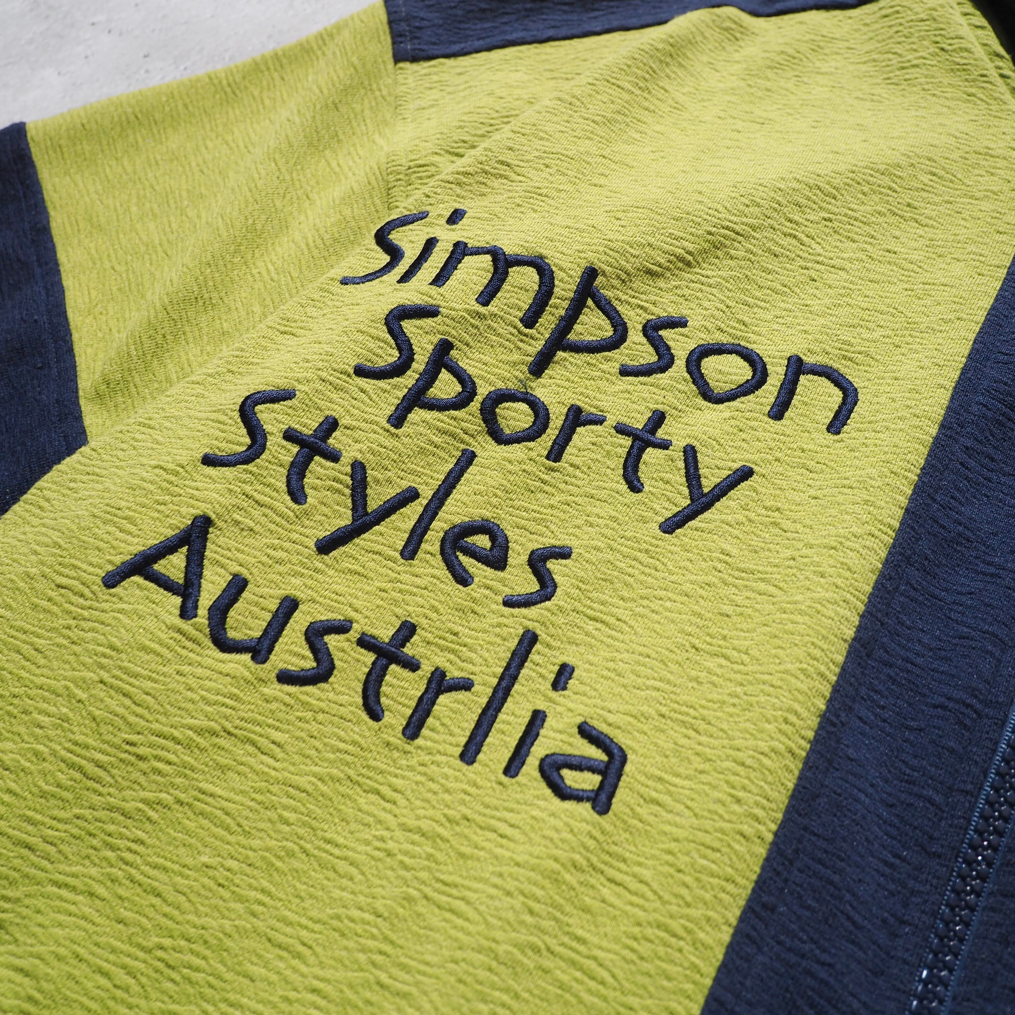 1990s " Simpson " Dog Face Embroidery vintage loose Full zip Parker
