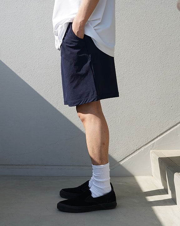 FAKIE STANCE / Draw Cord Short Pants : NAVY | distrad