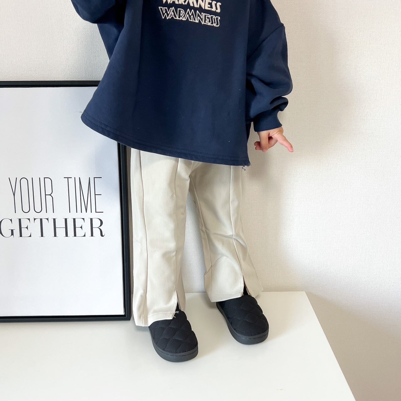 【即納】simple flare pants