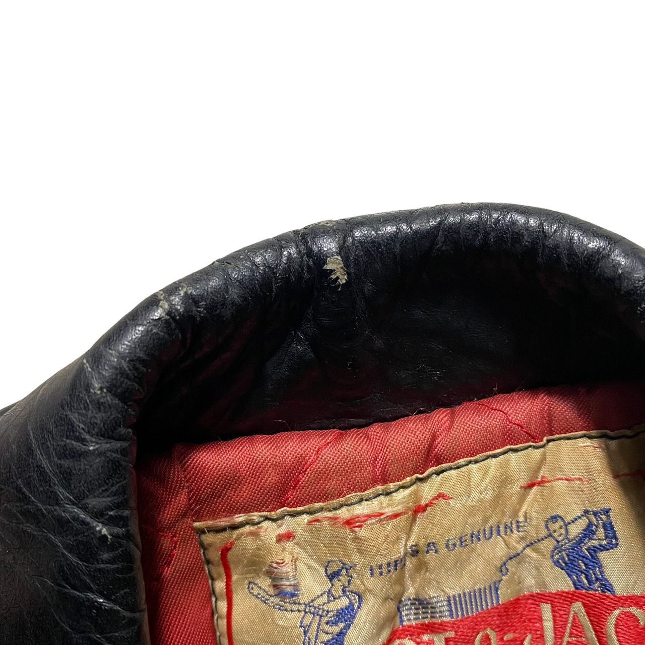 vintage 1950’s black leather motorcycle jacket