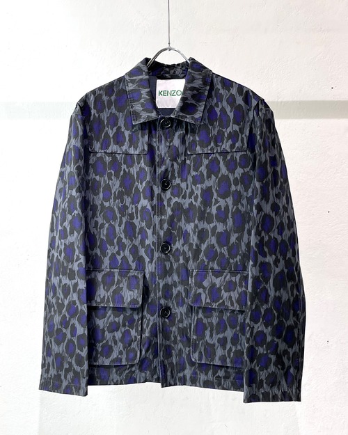 2018AW KENZO Leopard Pattern Rip-stop Cotton Jacket