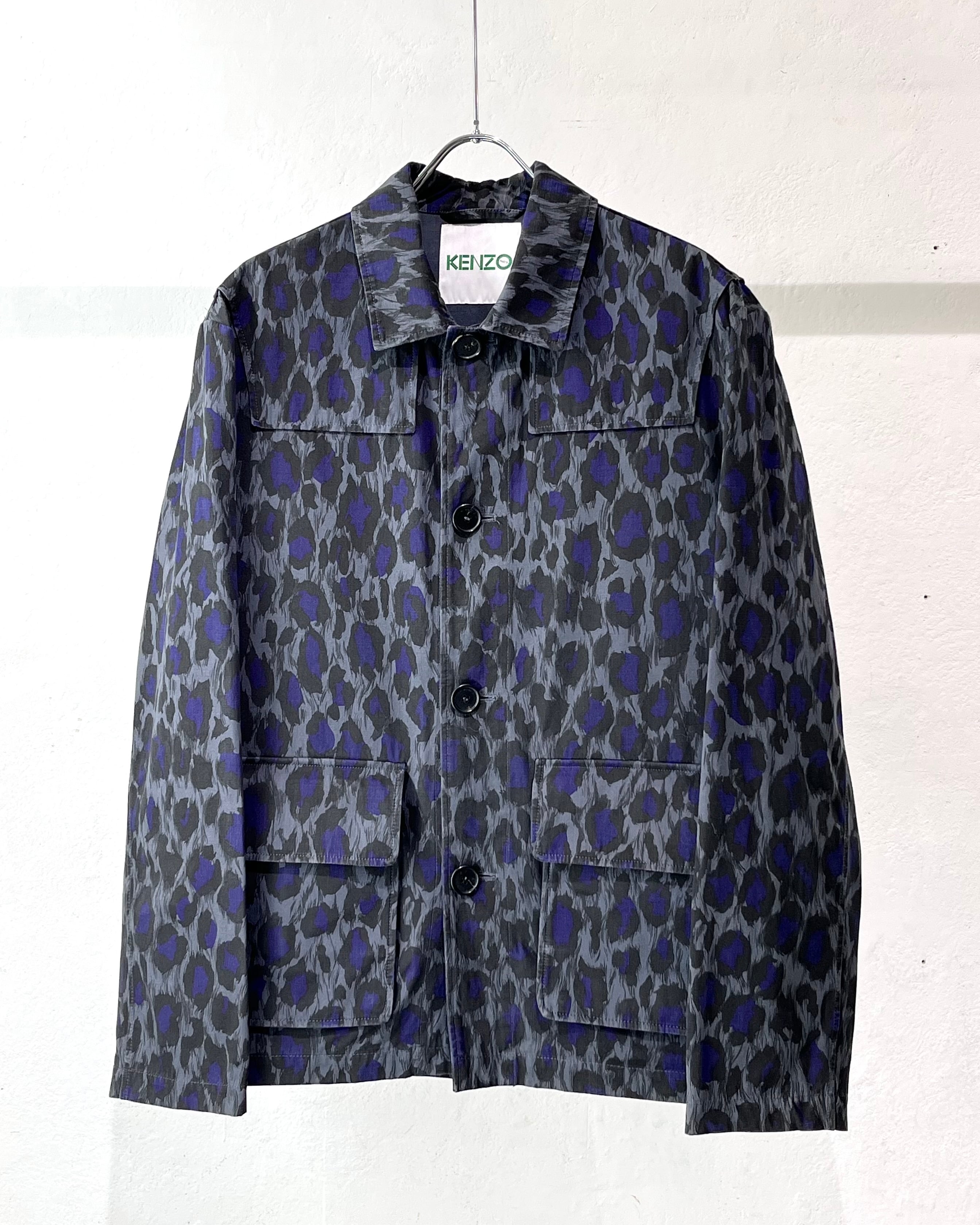 2018AW KENZO Leopard Pattern Rip-stop Cotton Jacket