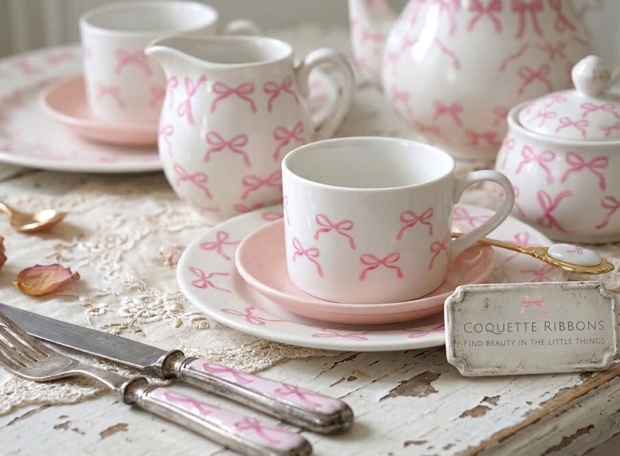 白磁用 水彩COQETTE RIBBONS コケットリボンピンク A4サイズ