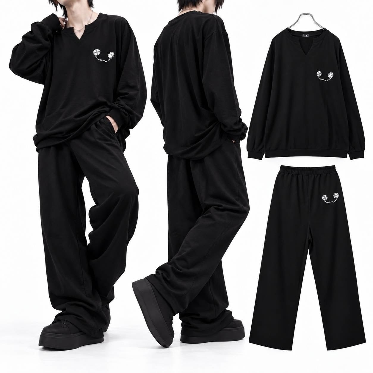 先着50セット限定スペシャル価格》NIER FACE刺繍BLACK SETUP | NIER