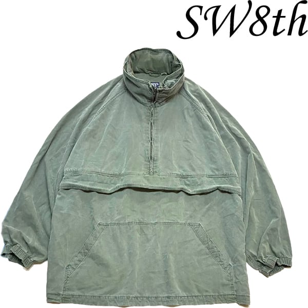 1点物◇SW8thプルオーバー緑アノラックジャケットパーカー古着メンズXL