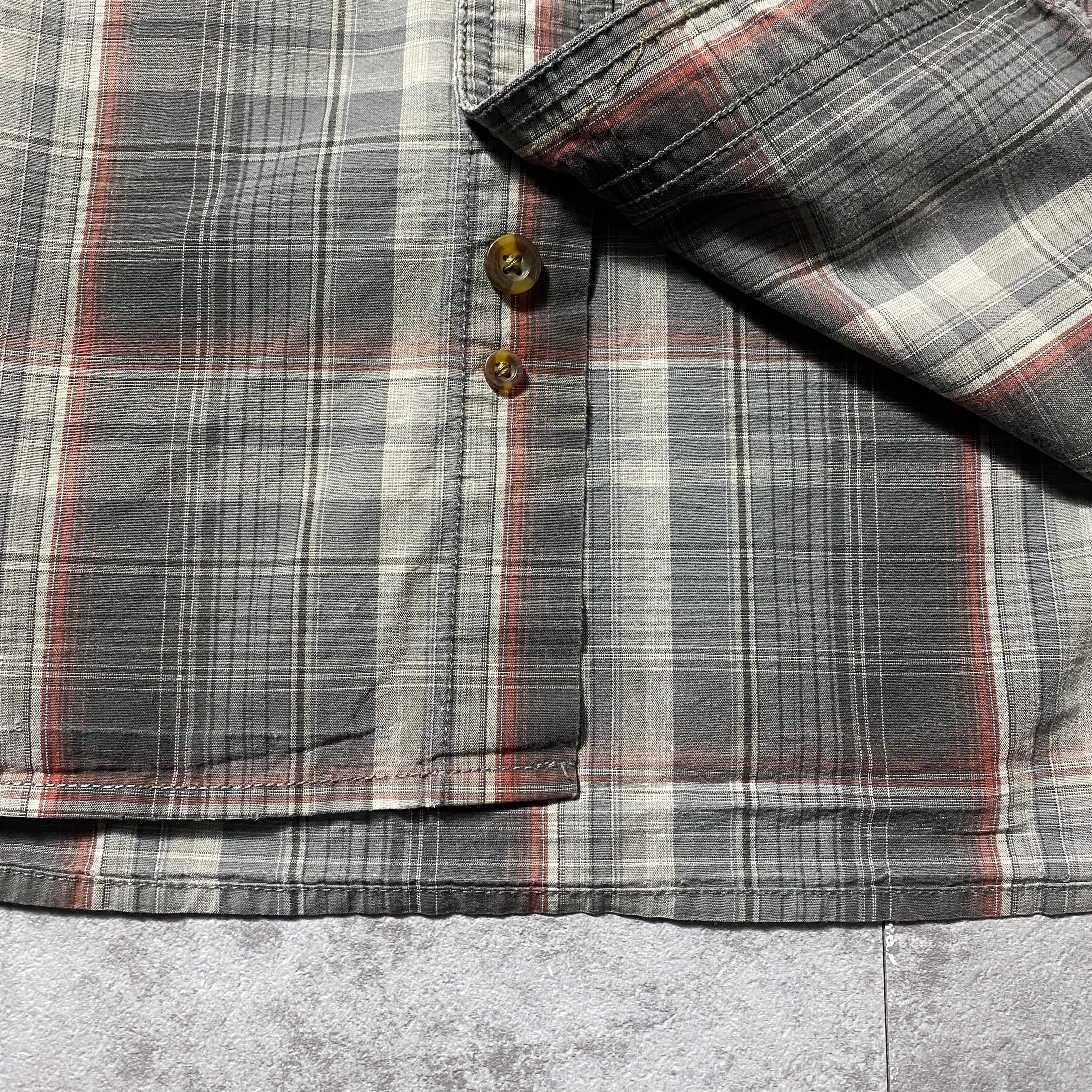 Size:XL】carhartt カーハート チェック総柄 胸ポケット ボタンダウン
