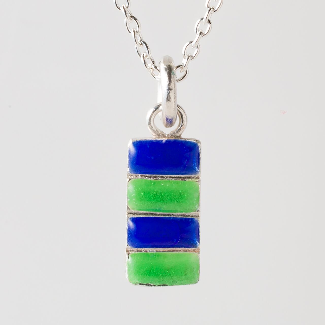 LADDER M blue & kiwi - necklace -