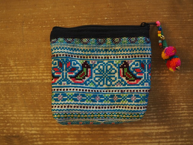モン族手刺繍ポーチ(小)