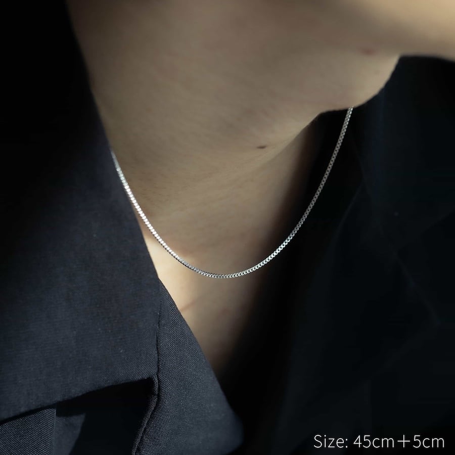 thin venetian necklace (silver) #n73 | garcia