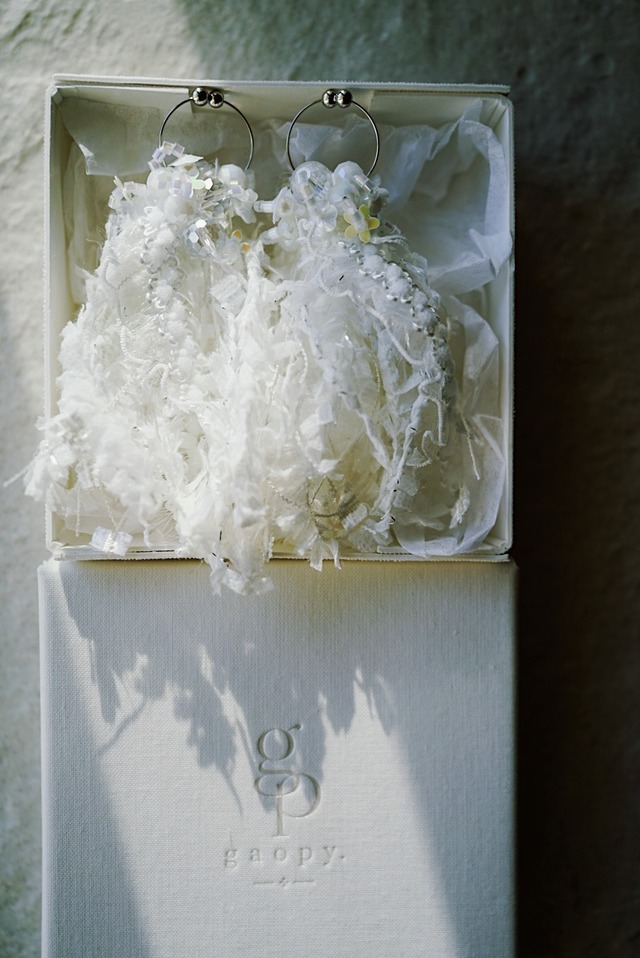 ▫︎ 両耳earring / white  ♡ 一点物
