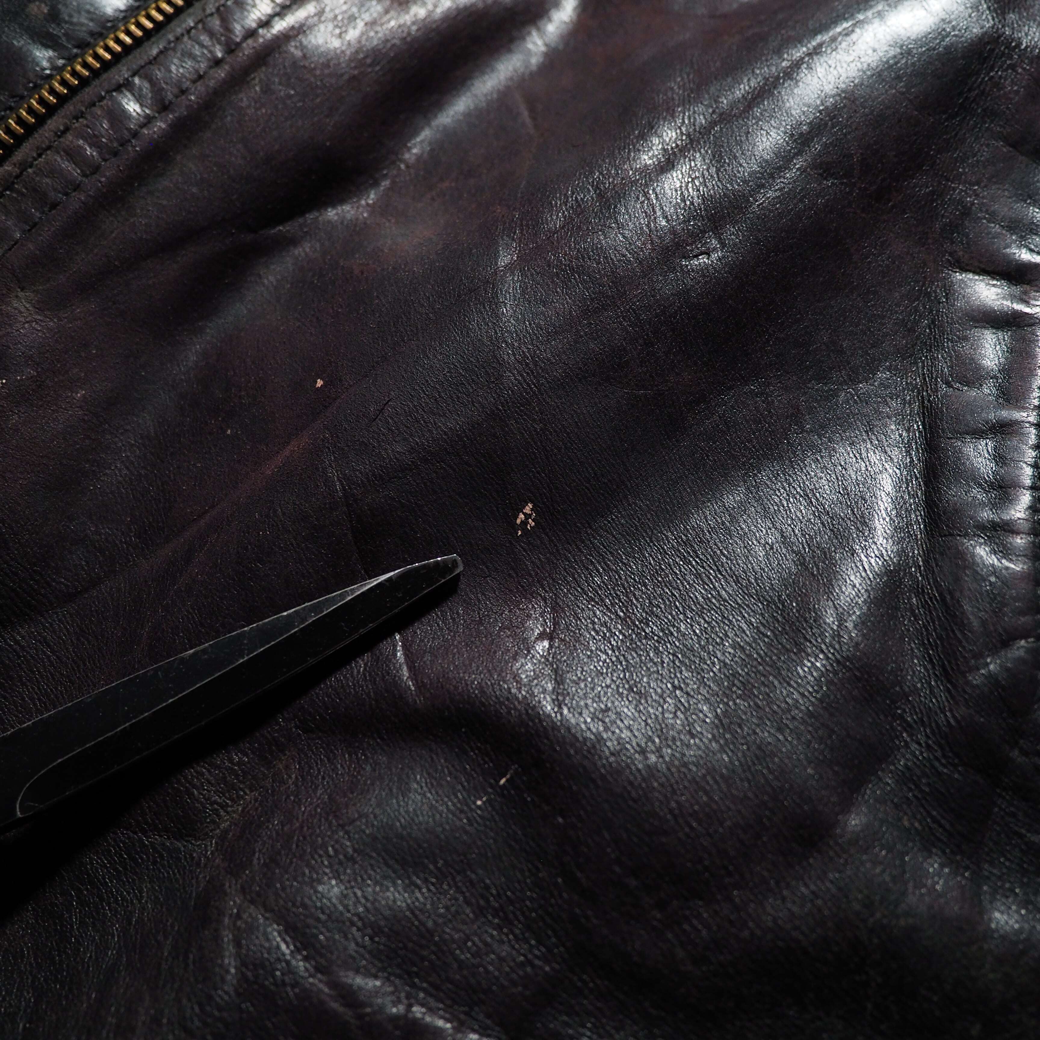 " Unknown - Handmade " Beautiful Aging Special Vintage Leather Jacket