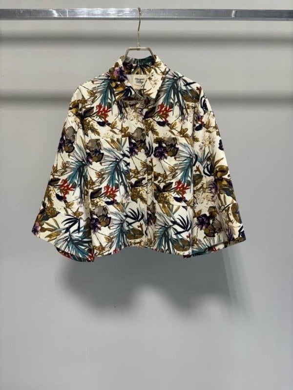 【1月下旬〜2月上旬入荷次第お届けのご予約】 MARGAUX VINTAGE/マルゴーヴィンテージ ボタニカル柄ブラウス MG BL - 27010 - S