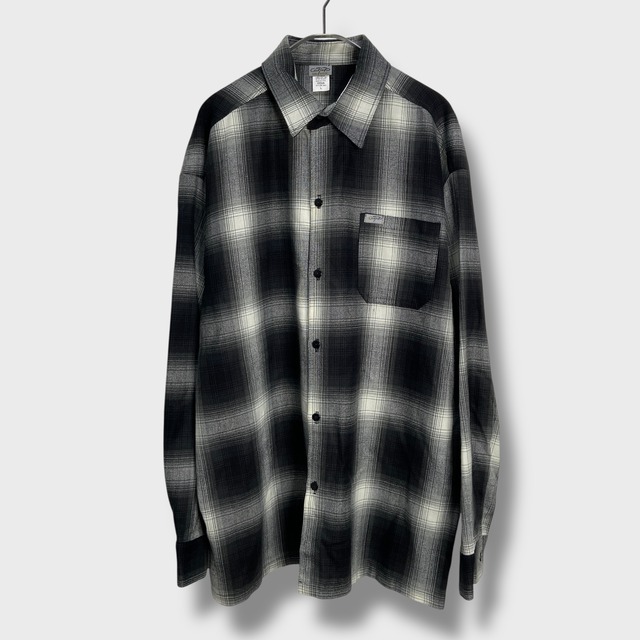 CALTOP オンブレチェック長袖シャツ L キャルトップ シャドーチェック