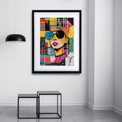 URBAN ICON｜都会的で大胆な女性ポートレートアートポスター｜ストリート×ファッションの個性派デザイン｜A2ポスター