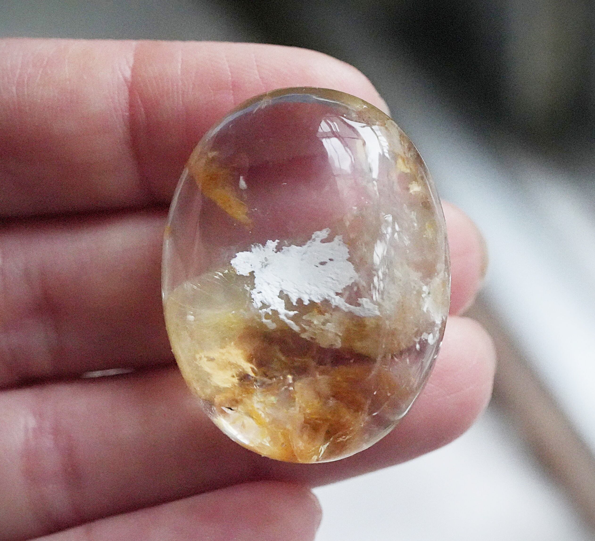 白い地図☆レアもの ガーデンクォーツ s1508 | Funky garuda Stone