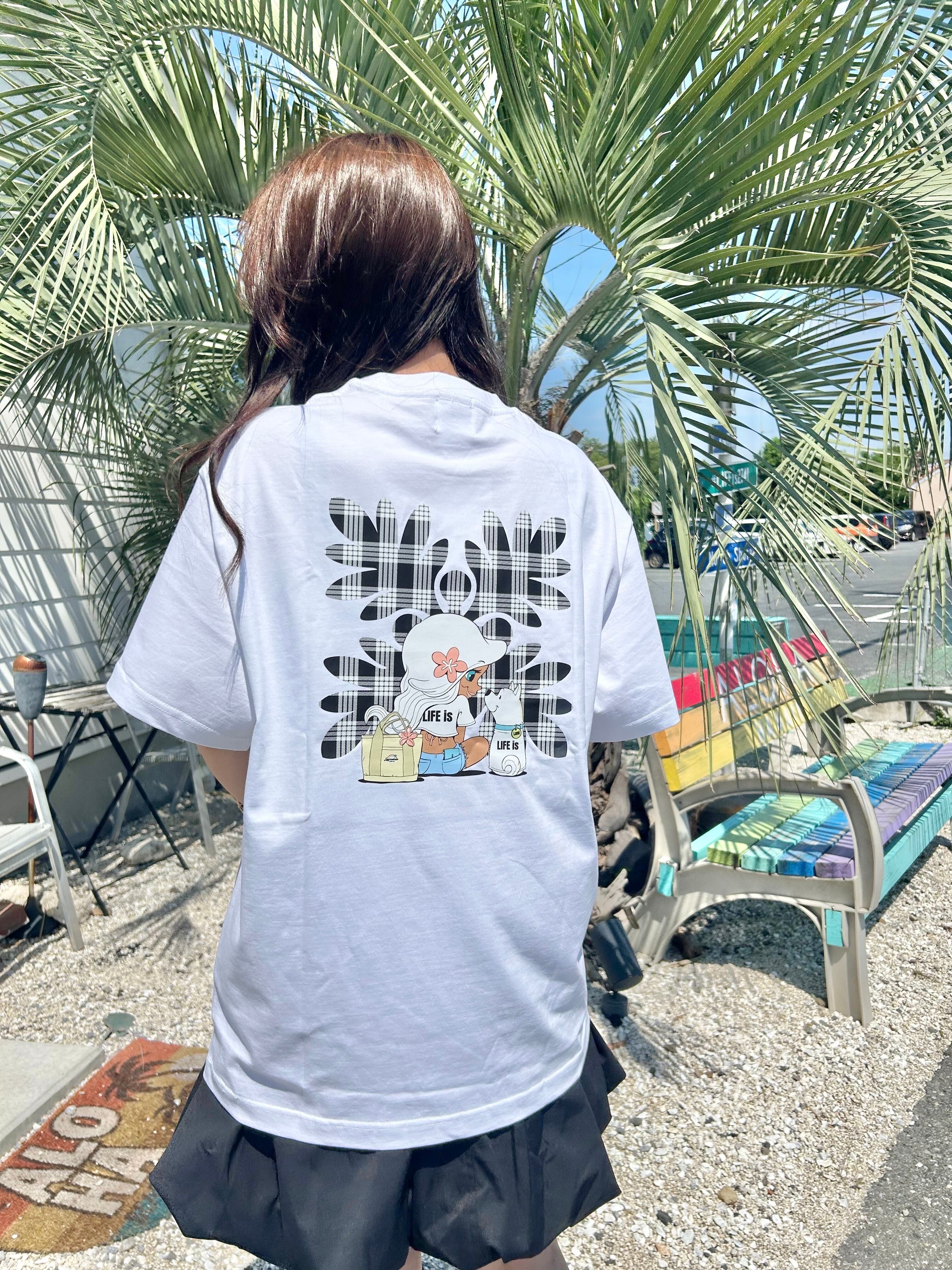 【mapuaコラボ】パラカチェック ラウアエTシャツ ¥6,990×tax