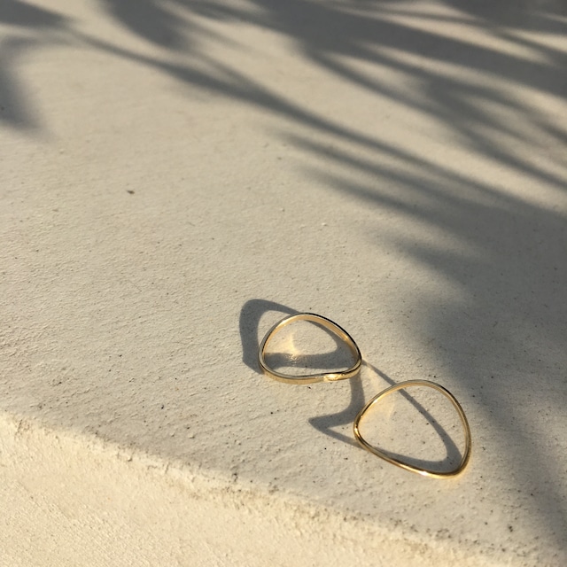 〈Brass〉wave ring / 1mm