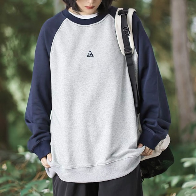 Round neck sweatshirt -2col-A0034