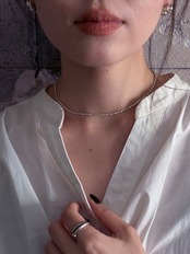Bababa & tay Original／Karen silver beads choker (Short)