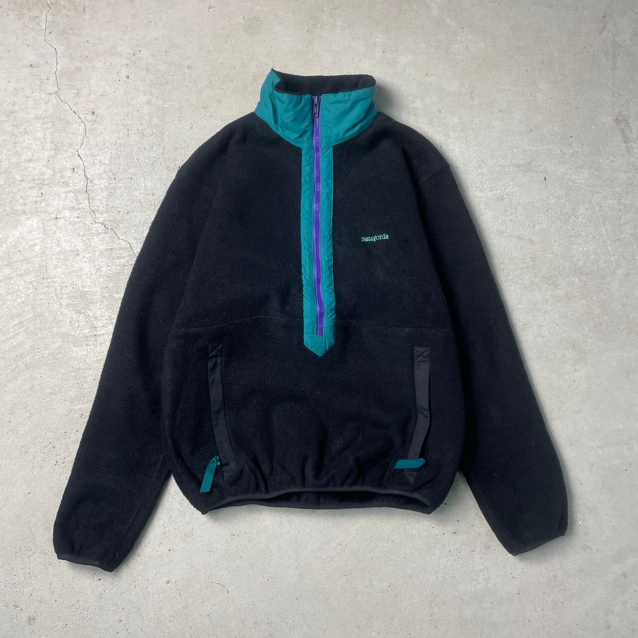 88年製 80年代 USA製 Patagonia パタゴニア ハーフジップ フリースプル 