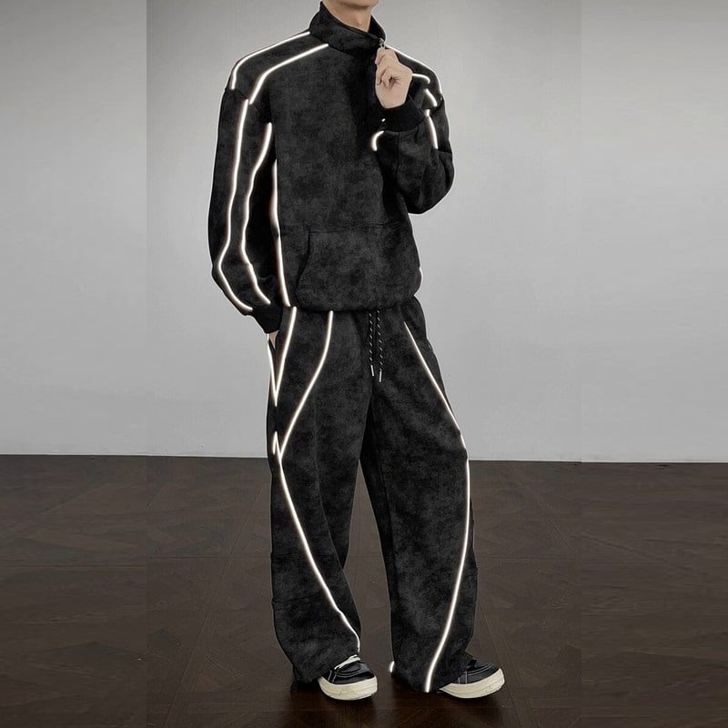 タイダイ柄 ネオンラインセットアップ上下 00103