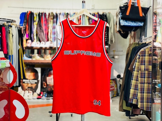 Supreme RHINESTONE BASKETBALL JERSEY XL RED 70KB2730