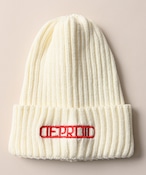 DEPROID Embroidered logo knit cap (WHT) DP-143