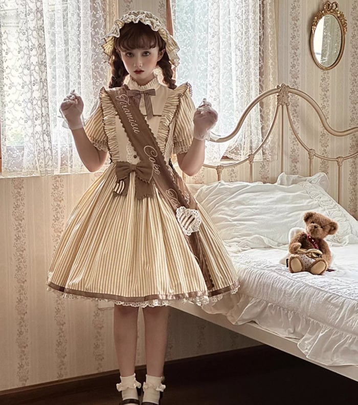 ロリータファッション 甘ロリ ワンピース のみ チョコレート チョコ