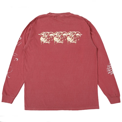 SCUM PORK L/S TEE/CRIMSON RED