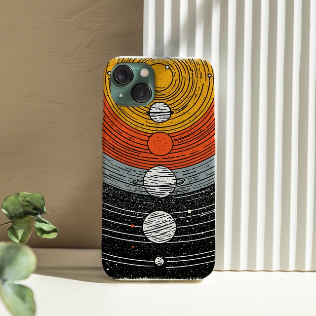 受注生産 iPhoneケース 土星リングのレトロ天体図｜星図風 STAR072A