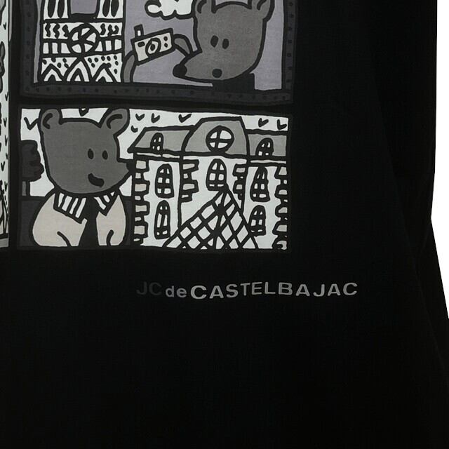 カステルバジャック CASTELBAJAC クマ柄バックプリント半袖Tシャツ