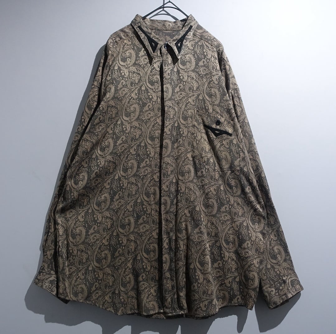 90s "KOMAN" Botanical Pattern Design Shirt