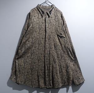 90s "KOMAN" Botanical Pattern Design Shirt